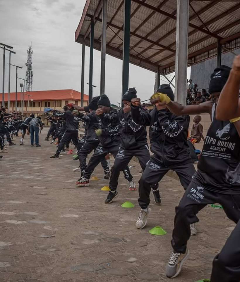 Tipo Boxing Academy training in Lagos
